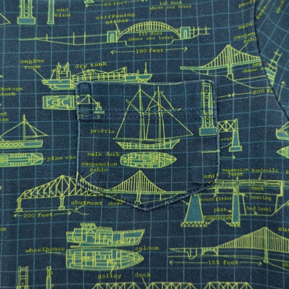 Piccolina | Sea Navigation Easy Pocket Tee | 2T - Picture 3 of 5